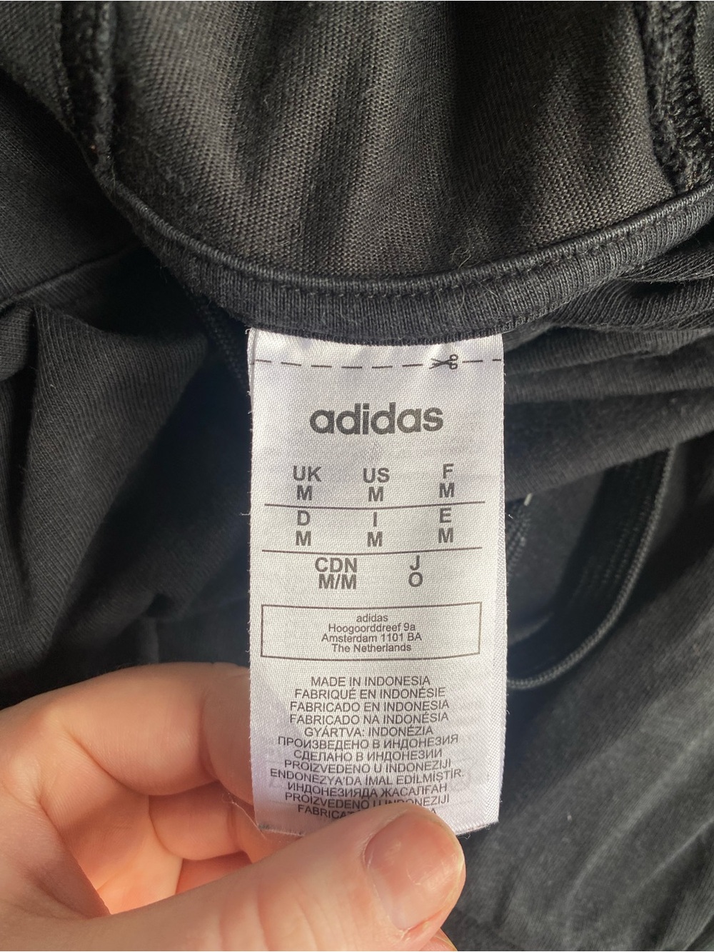 adidas Black Pullover Hoodie with Small Logo - Picture 5 of 5